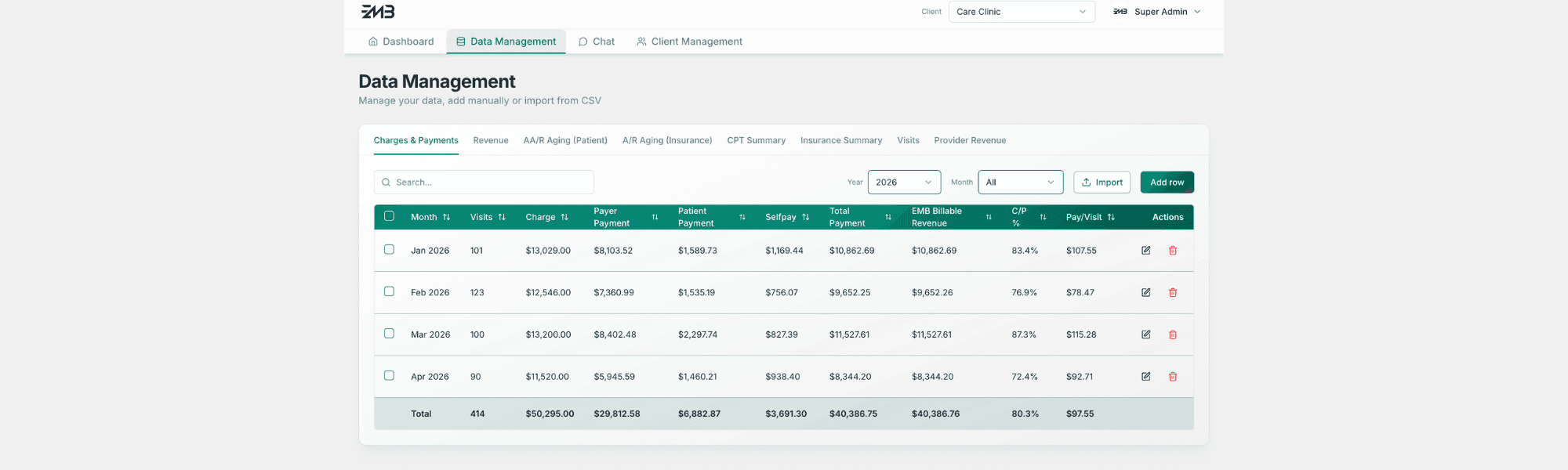 EMB Claim Management