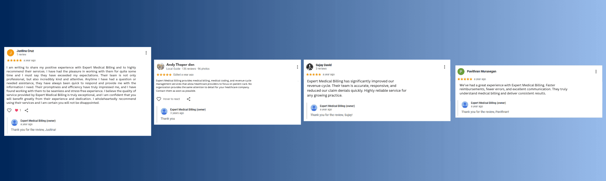 Expert Medical Billing Customer Feedback